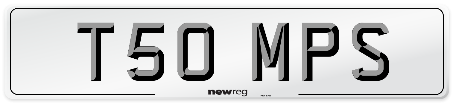 T50 MPS Front Number Plate