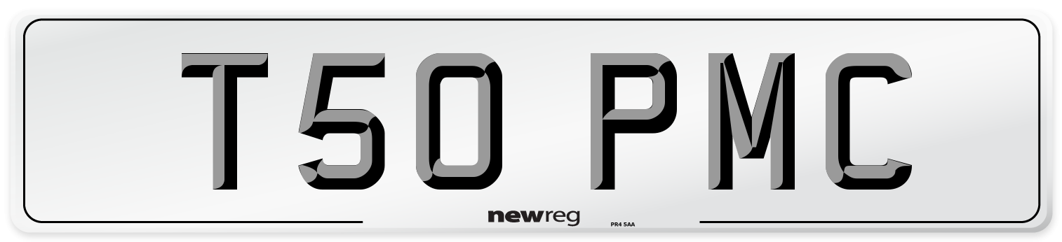 T50 PMC Front Number Plate