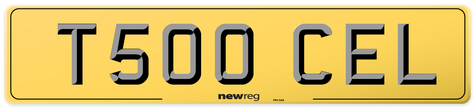 T500 CEL Rear Number Plate