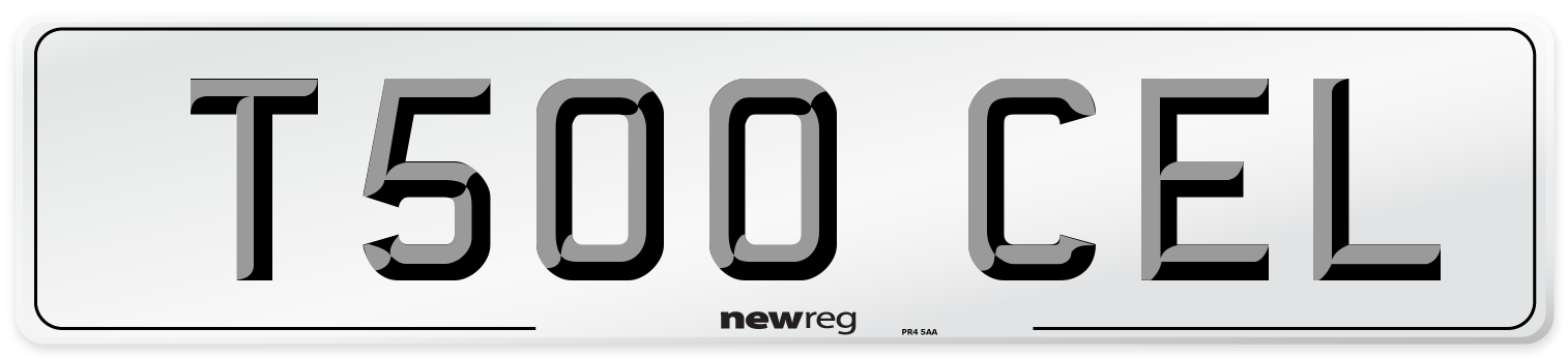 T500 CEL Front Number Plate