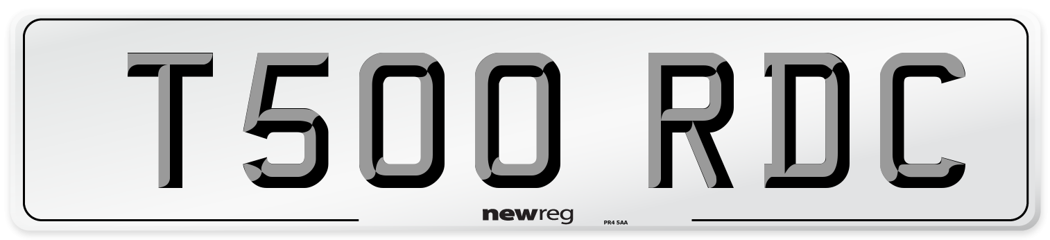 T500 RDC Front Number Plate