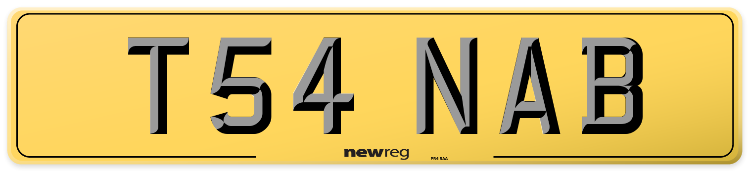 T54 NAB Rear Number Plate