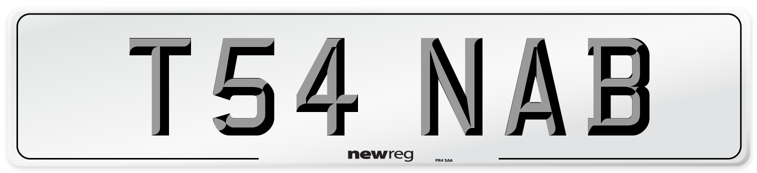 T54 NAB Front Number Plate