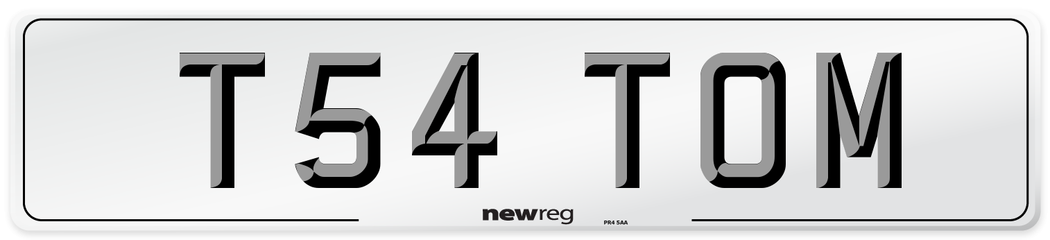 T54 TOM Front Number Plate
