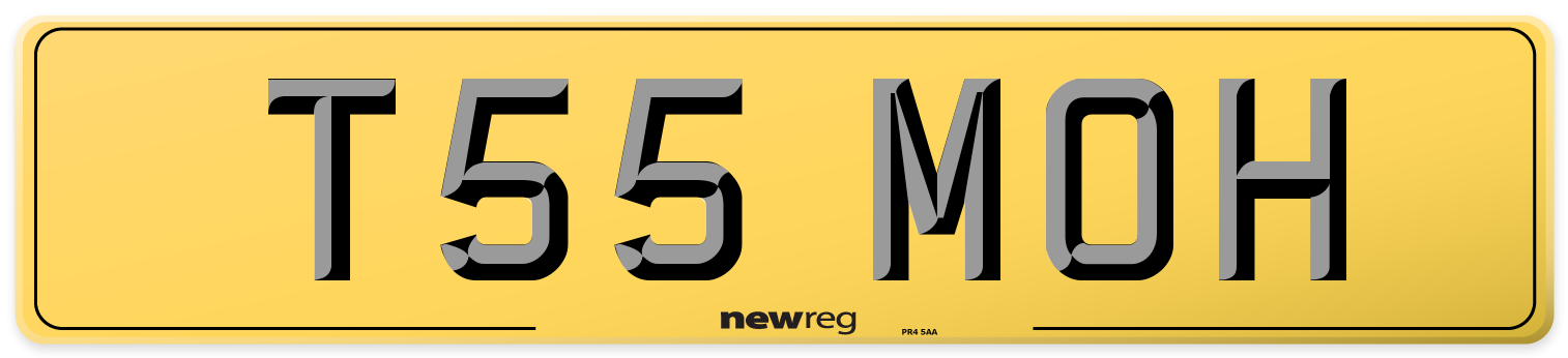 T55 MOH Rear Number Plate