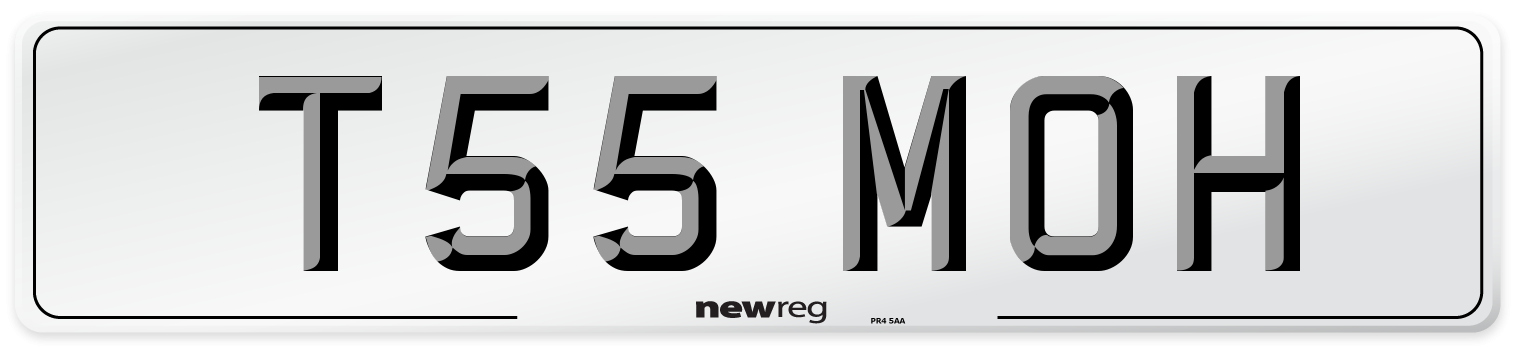 T55 MOH Front Number Plate