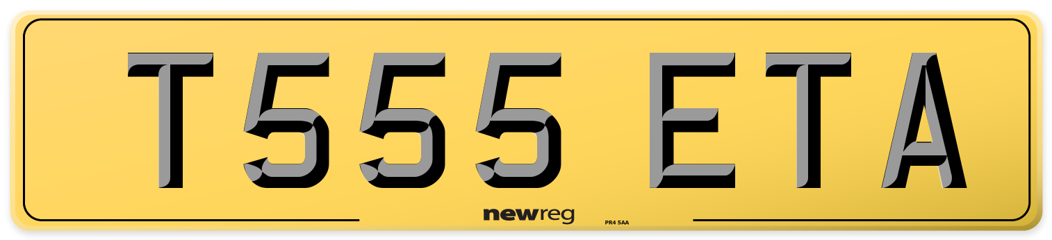 T555 ETA Rear Number Plate