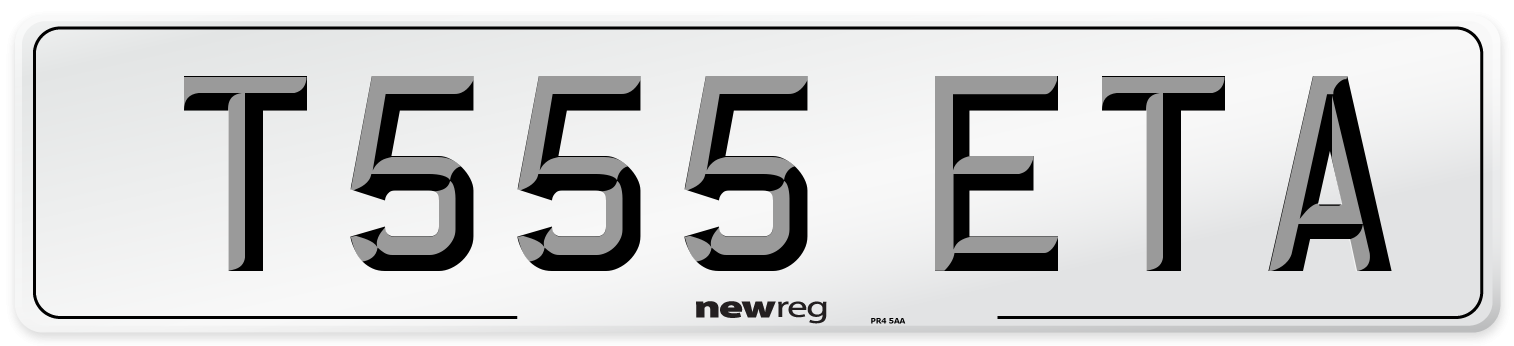 T555 ETA Front Number Plate