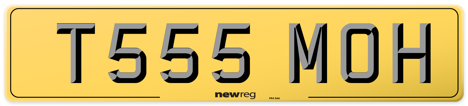 T555 MOH Rear Number Plate