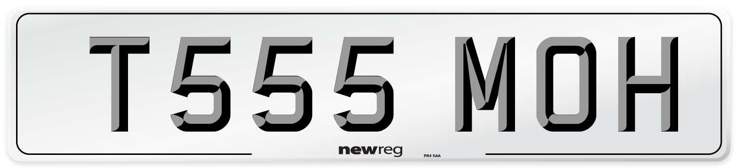 T555 MOH Front Number Plate