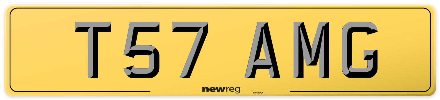 T57 AMG Rear Number Plate