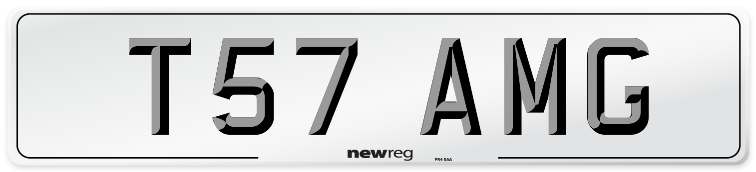 T57 AMG Front Number Plate