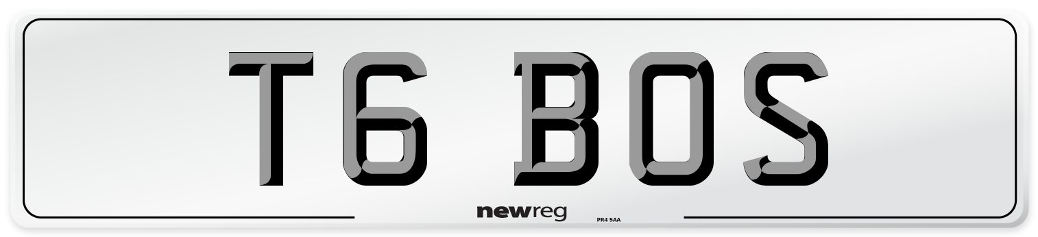 T6 BOS Front Number Plate