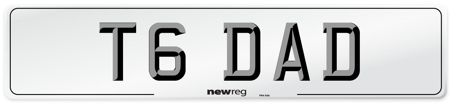 T6 DAD Front Number Plate