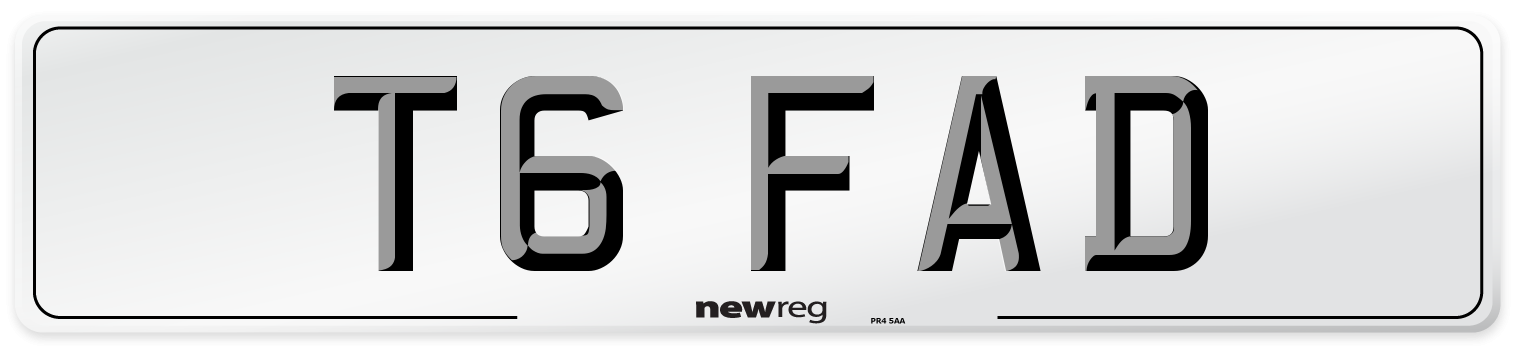 T6 FAD Front Number Plate