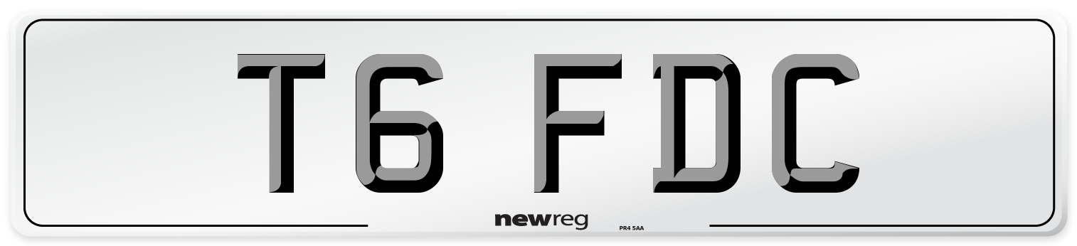 T6 FDC Front Number Plate