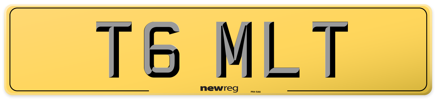 T6 MLT Rear Number Plate