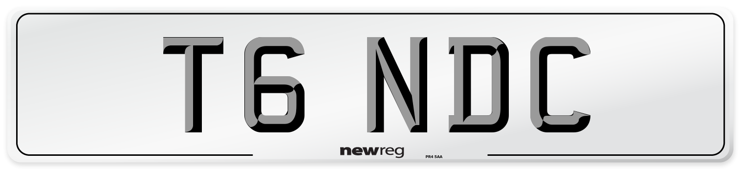 T6 NDC Front Number Plate
