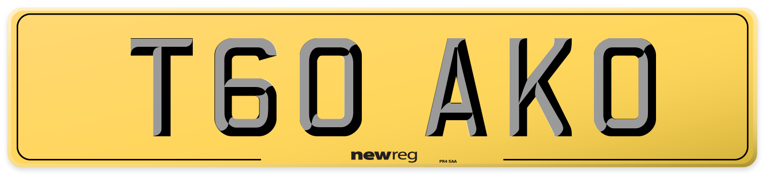 T60 AKO Rear Number Plate