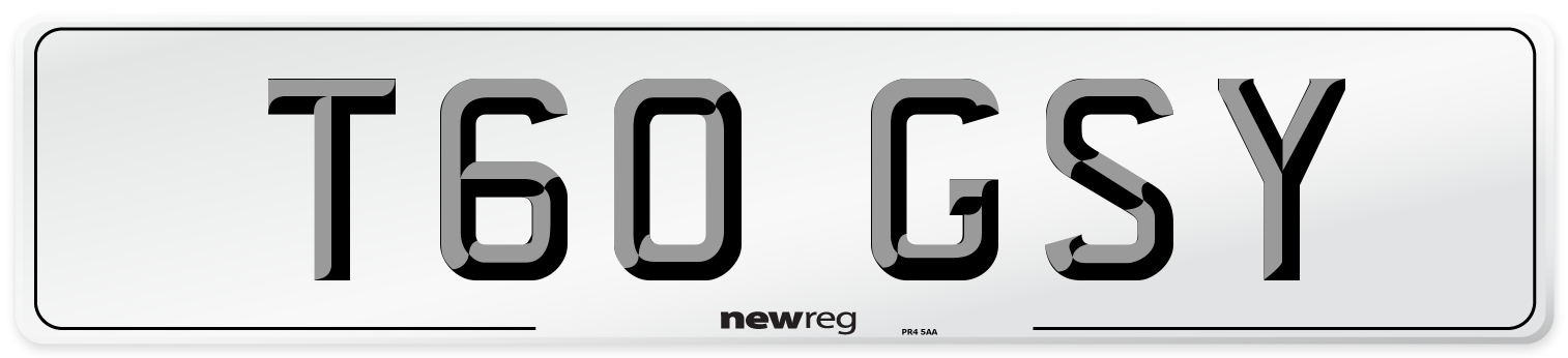 T60 GSY Front Number Plate