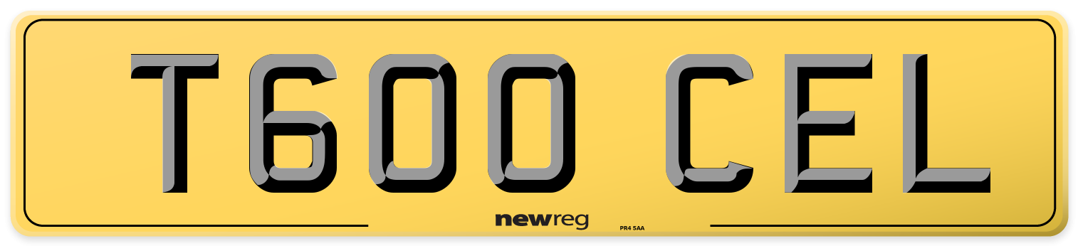 T600 CEL Rear Number Plate