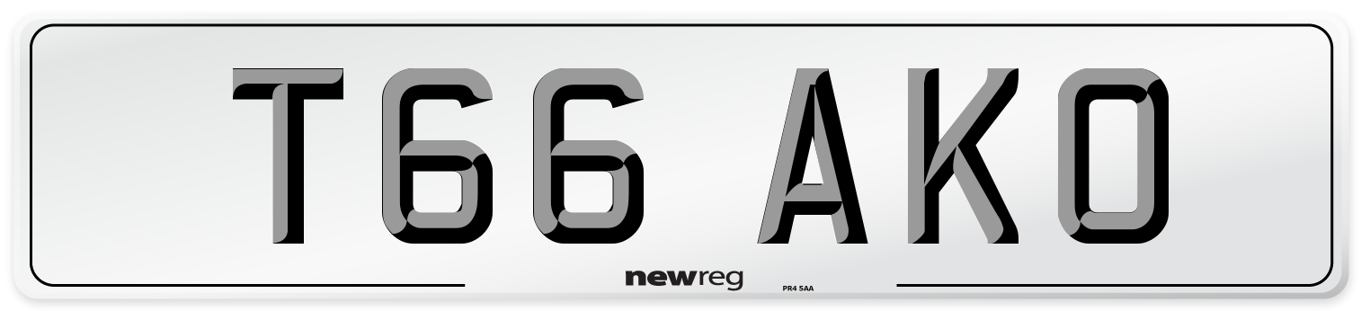 T66 AKO Front Number Plate