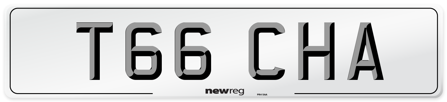 T66 CHA Front Number Plate