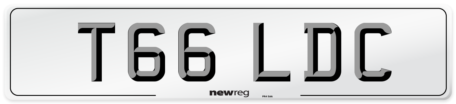 T66 LDC Front Number Plate