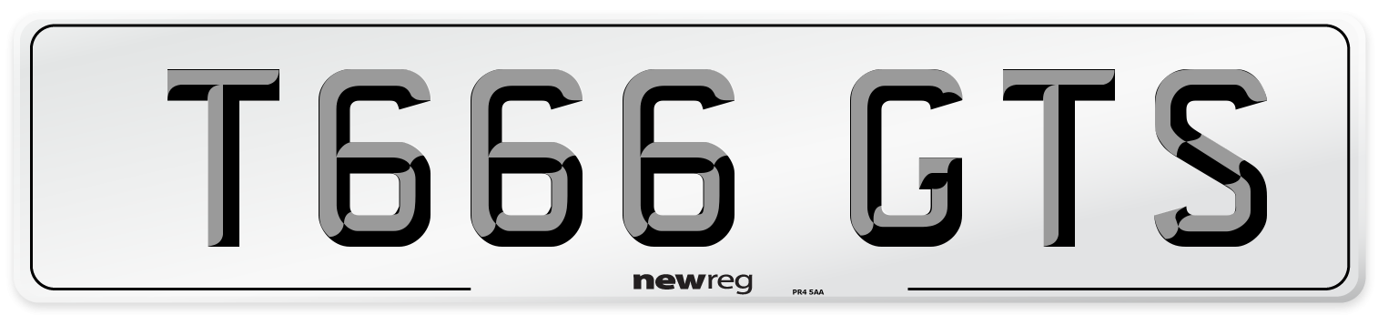 T666 GTS Front Number Plate