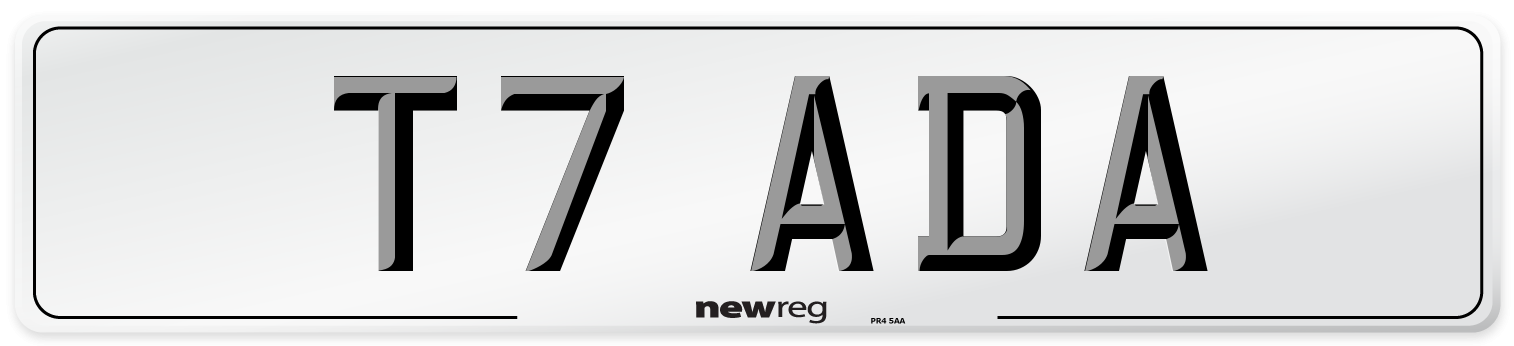 T7 ADA Front Number Plate