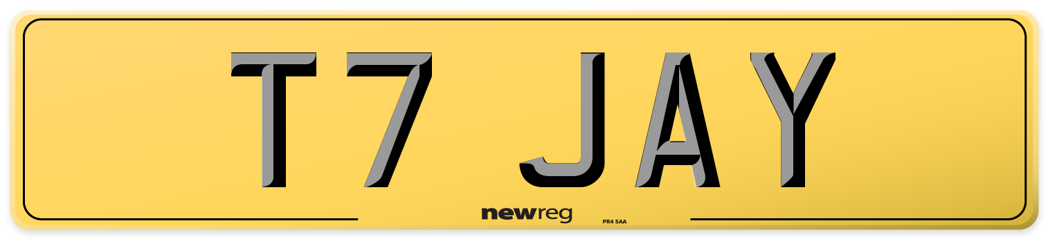 T7 JAY Rear Number Plate