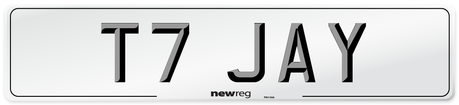 T7 JAY Front Number Plate