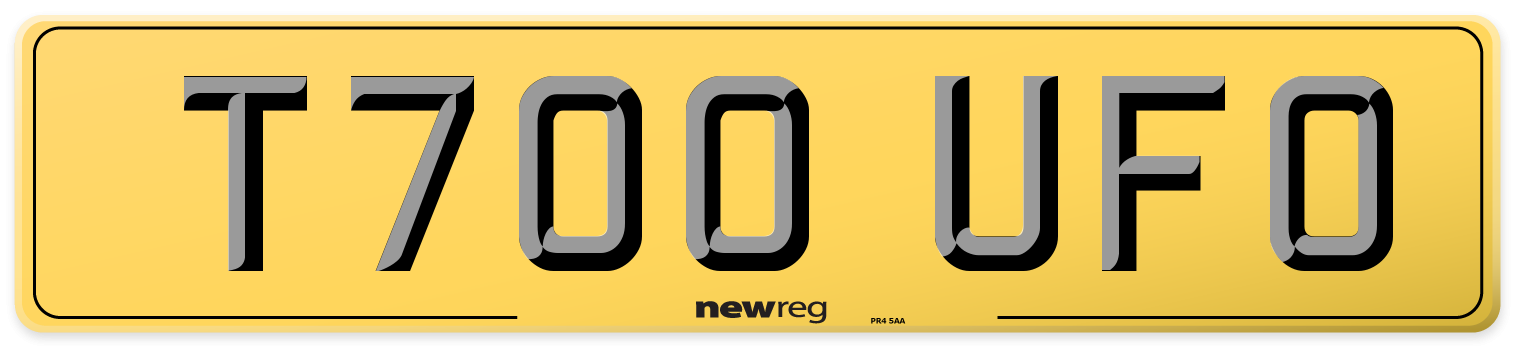 T700 UFO Rear Number Plate