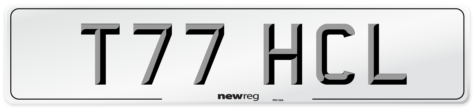 T77 HCL Front Number Plate