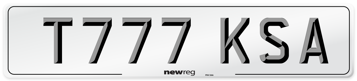 T777 KSA Front Number Plate