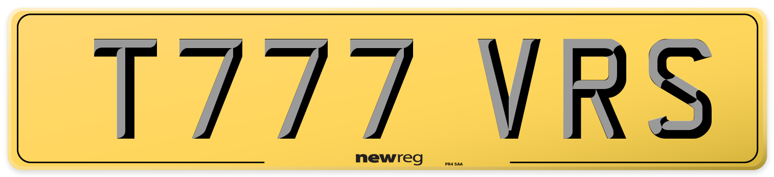T777 VRS Rear Number Plate