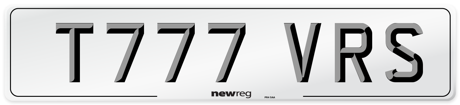 T777 VRS Front Number Plate