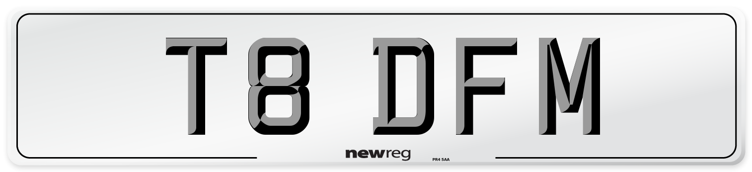 T8 DFM Front Number Plate