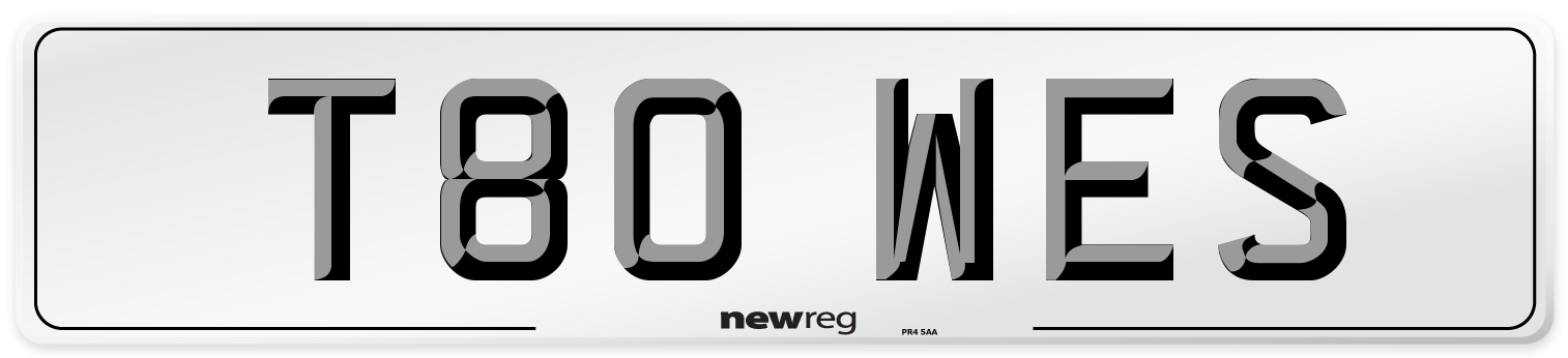 T80 WES Front Number Plate