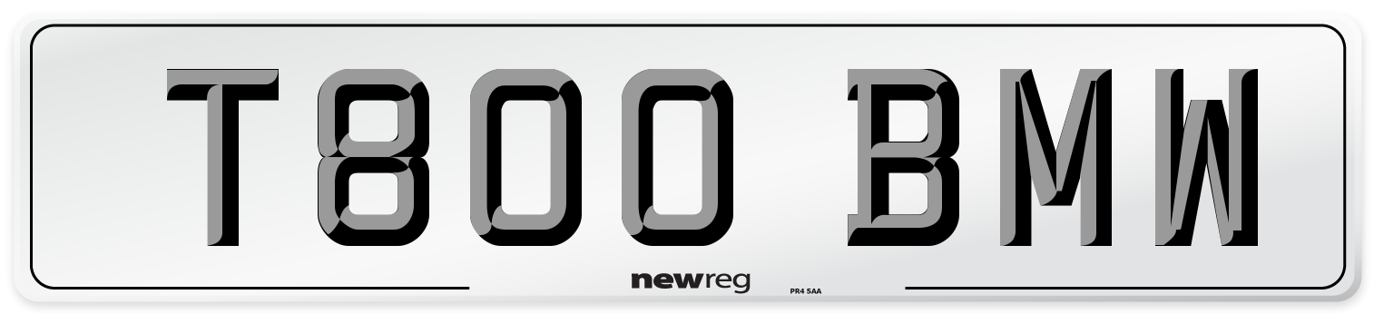 T800 BMW Front Number Plate