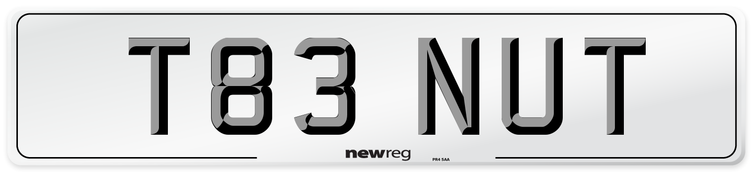 T83 NUT Front Number Plate