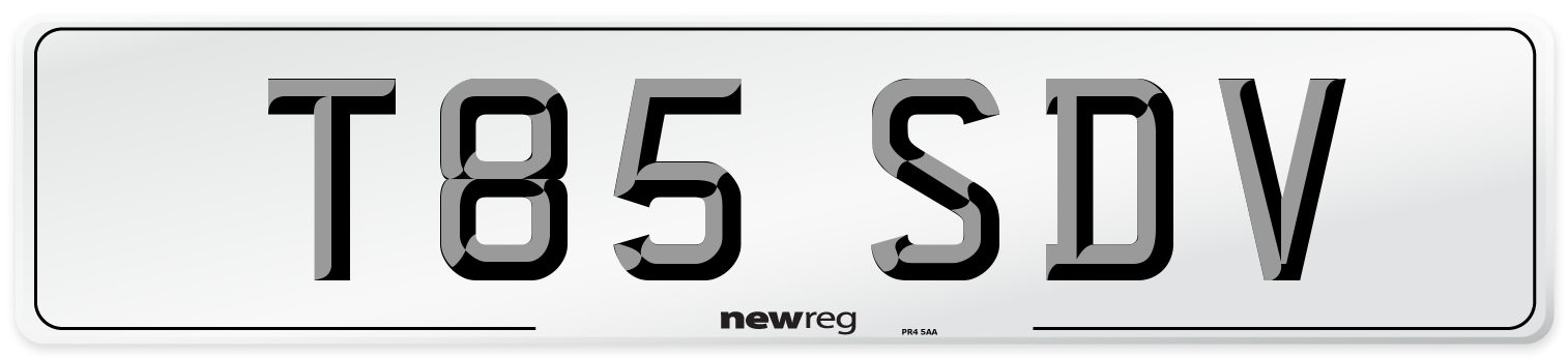 T85 SDV Front Number Plate