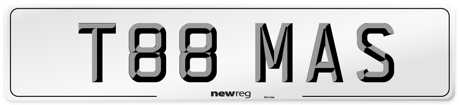 T88 MAS Front Number Plate