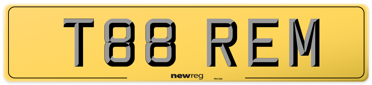 T88 REM Rear Number Plate