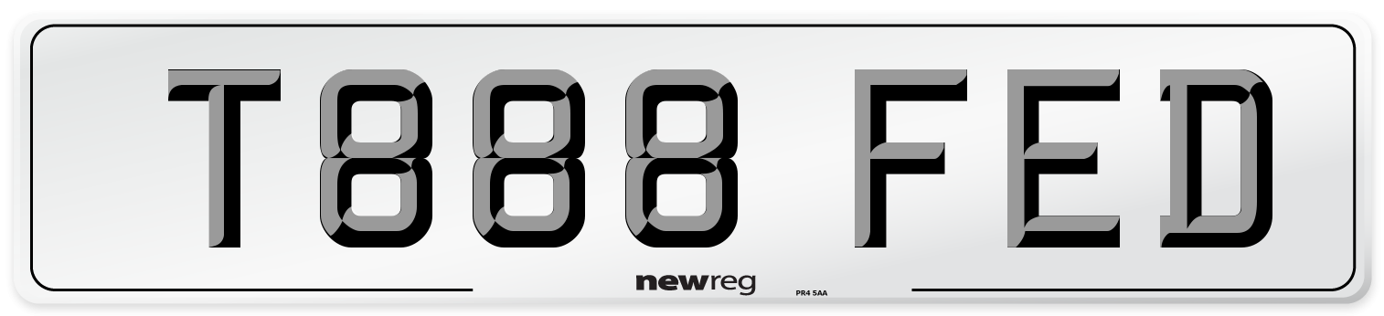 T888 FED Front Number Plate