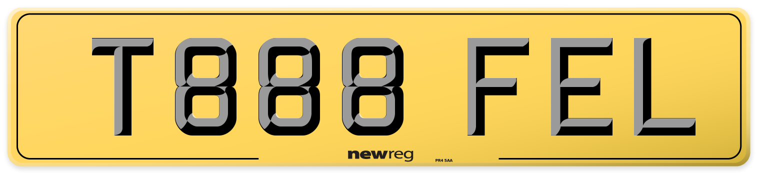 T888 FEL Rear Number Plate