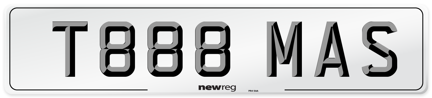 T888 MAS Front Number Plate