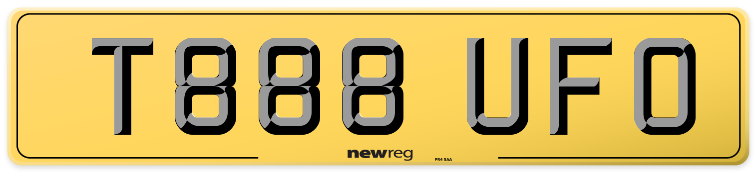 T888 UFO Rear Number Plate
