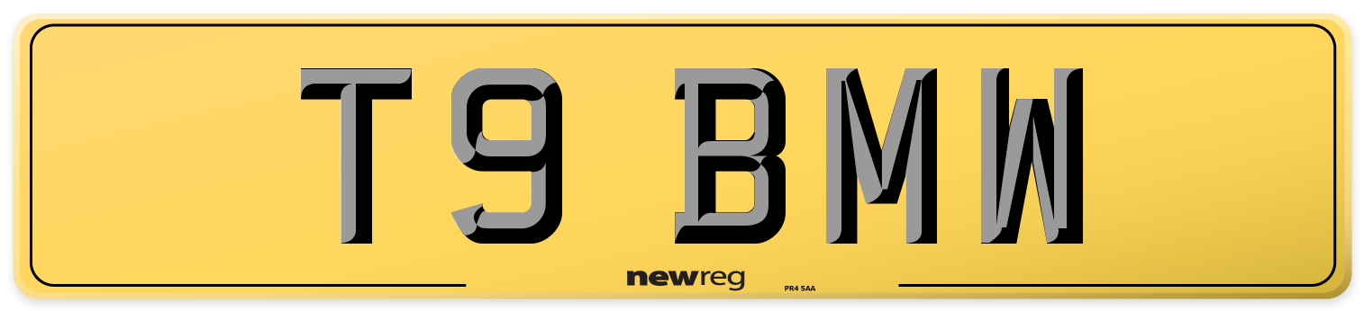 T9 BMW Rear Number Plate