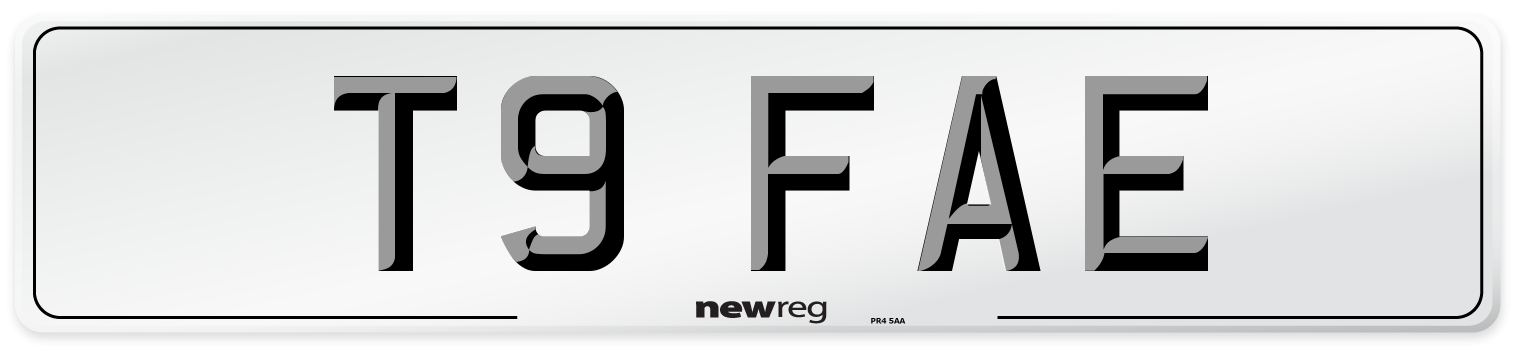 T9 FAE Front Number Plate